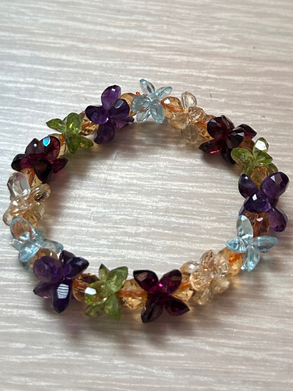 Multi Gemstone Beaded Strand Bracelet